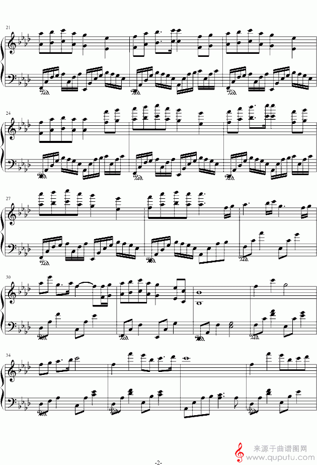 美丽的神话钢琴(多个版本)_器乐曲谱_图片_免费下载