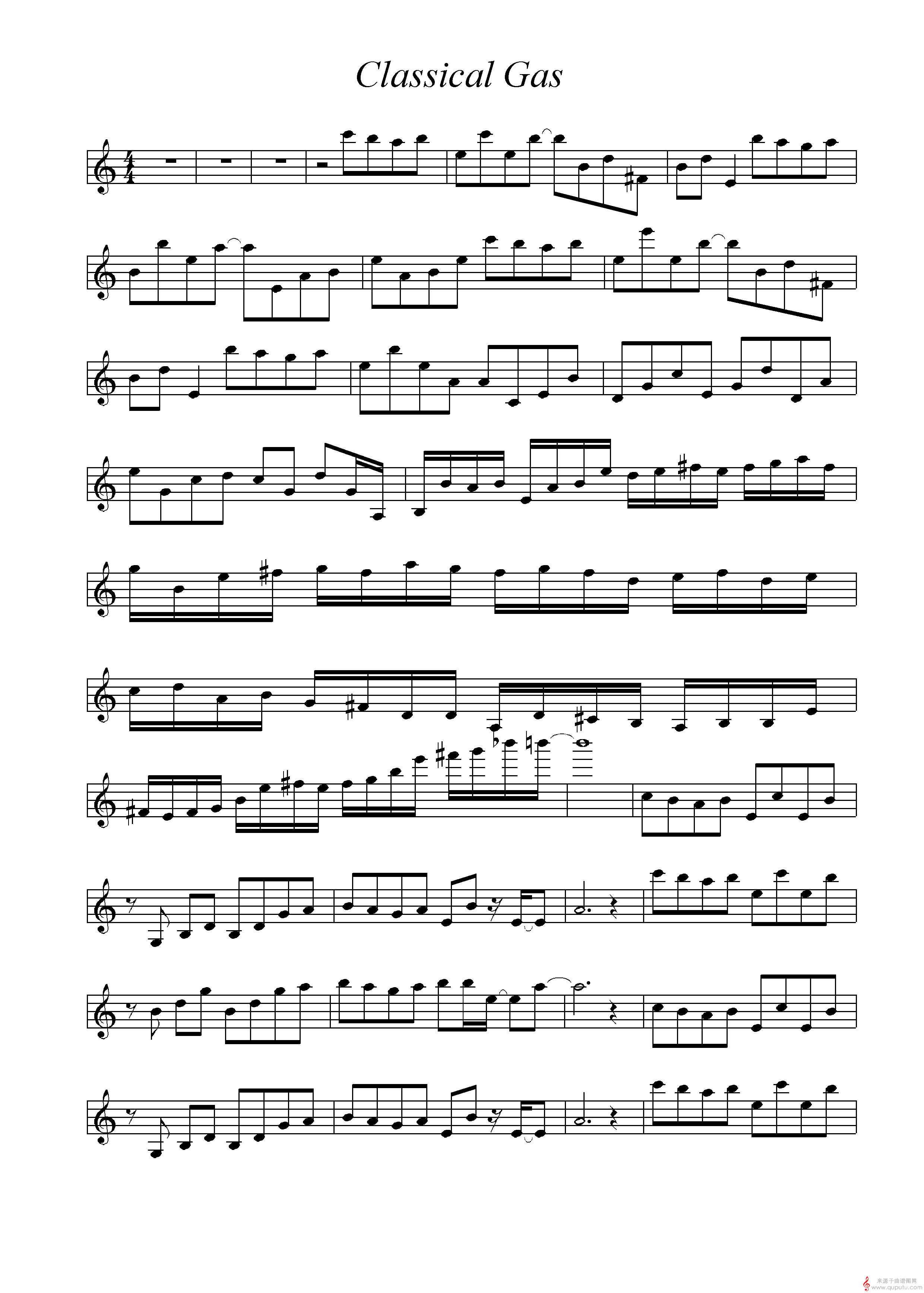 Classical Gas（小提琴谱）_Classical Gas_01