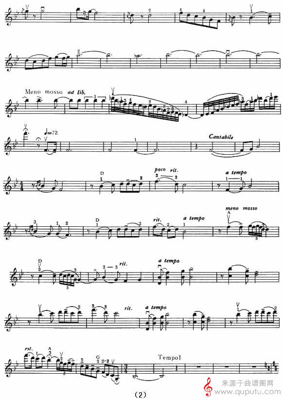 抒情曲（小提琴谱 汪立三曲）_抒情曲_02