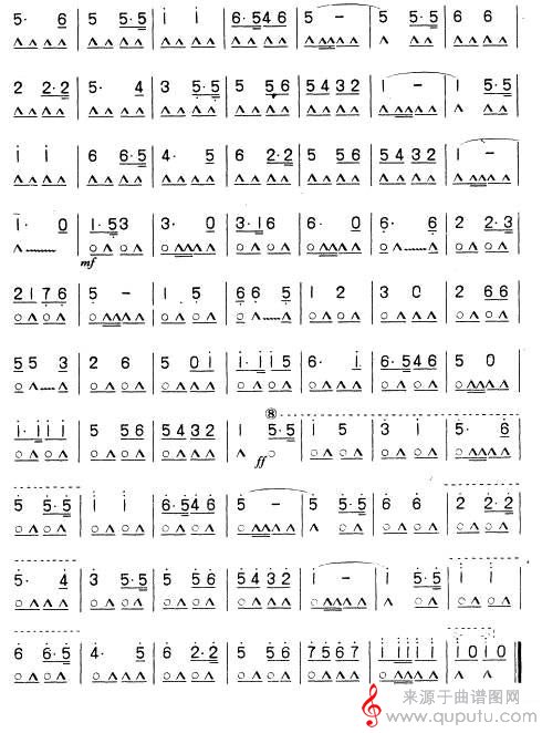歌唱祖国(4个版本)(口琴谱)_曲谱图网_歌唱祖国(4个版本)_版本一_02