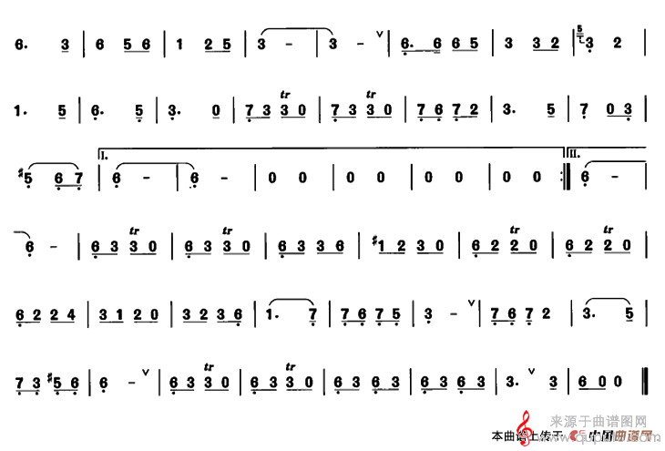多情的巴乌简谱(多情的巴乌3个版本)