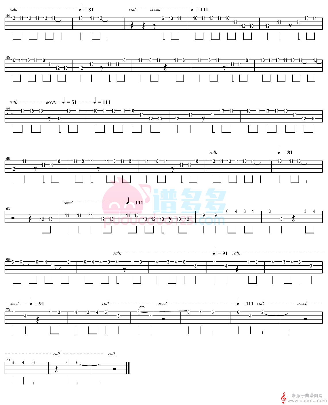 天黑黑（天黑黑尤克里里指弹教学四线谱）