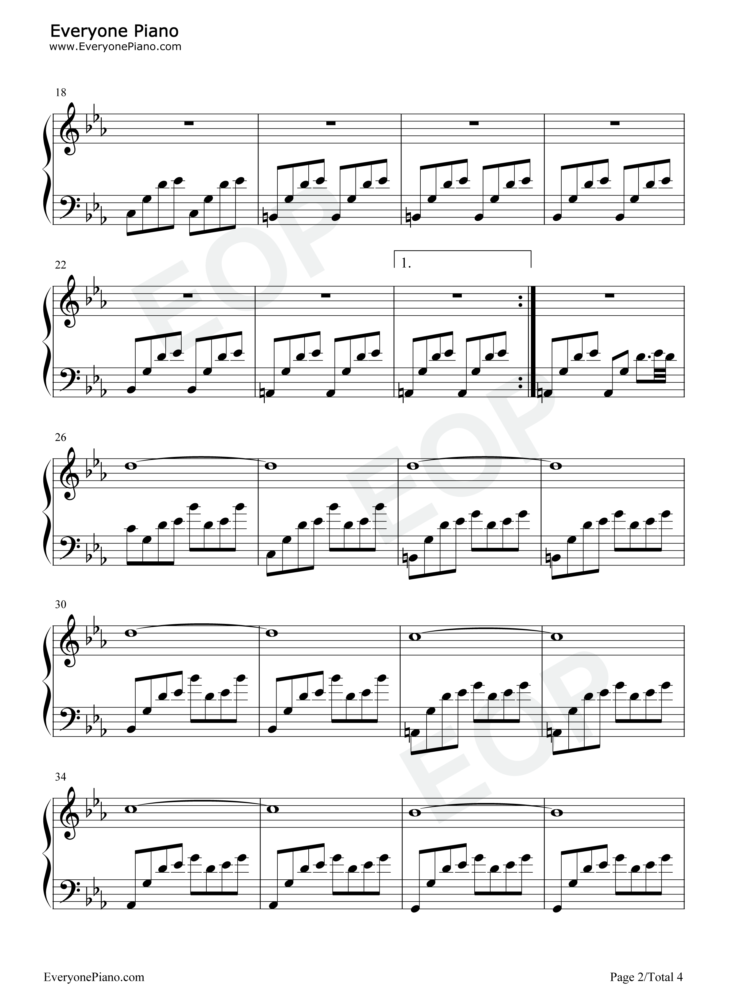 Quiet And Falling-蔚蓝-Celeste五线谱预览2