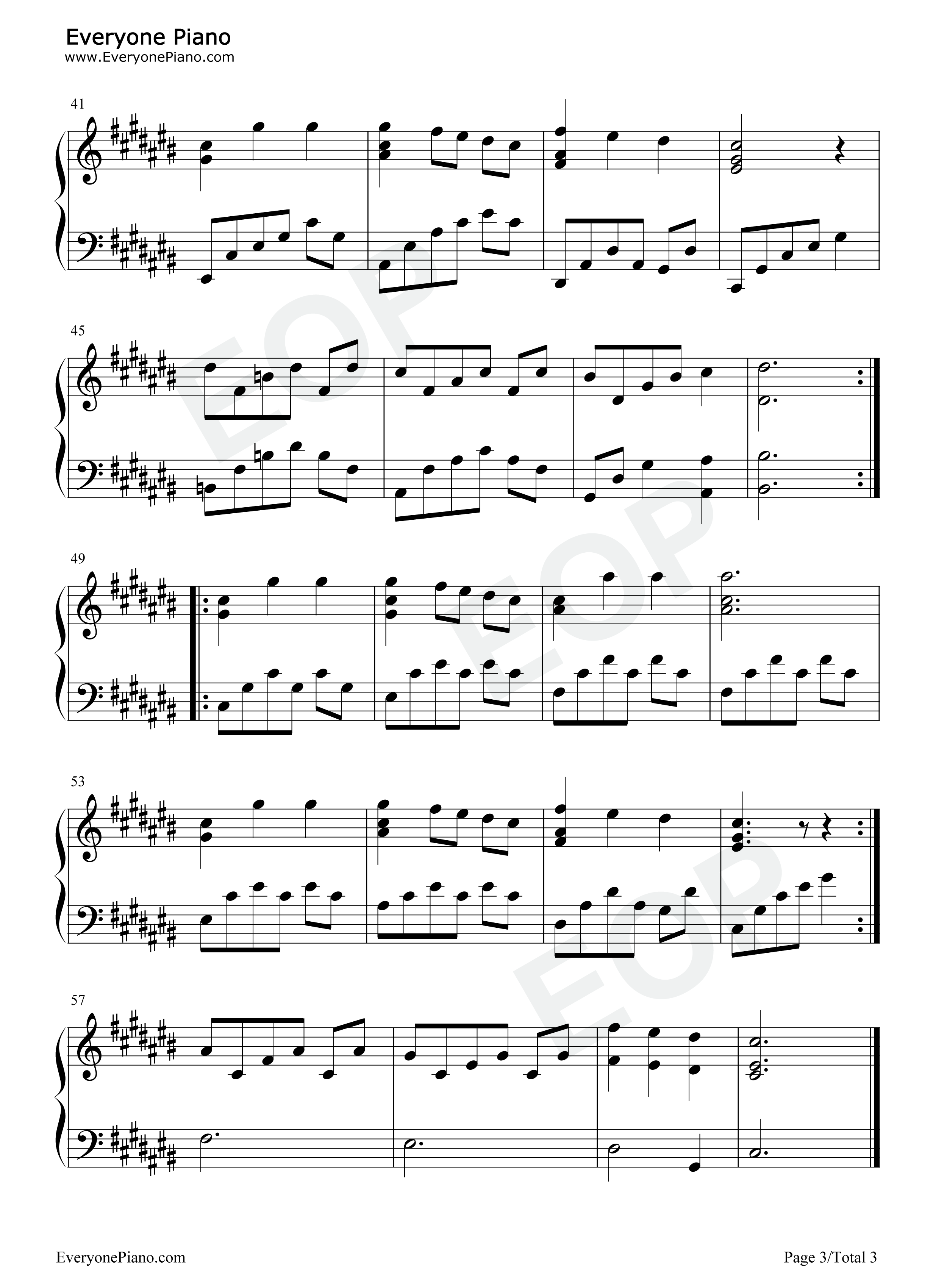 Lavenders Blue-英国民谣五线谱预览3