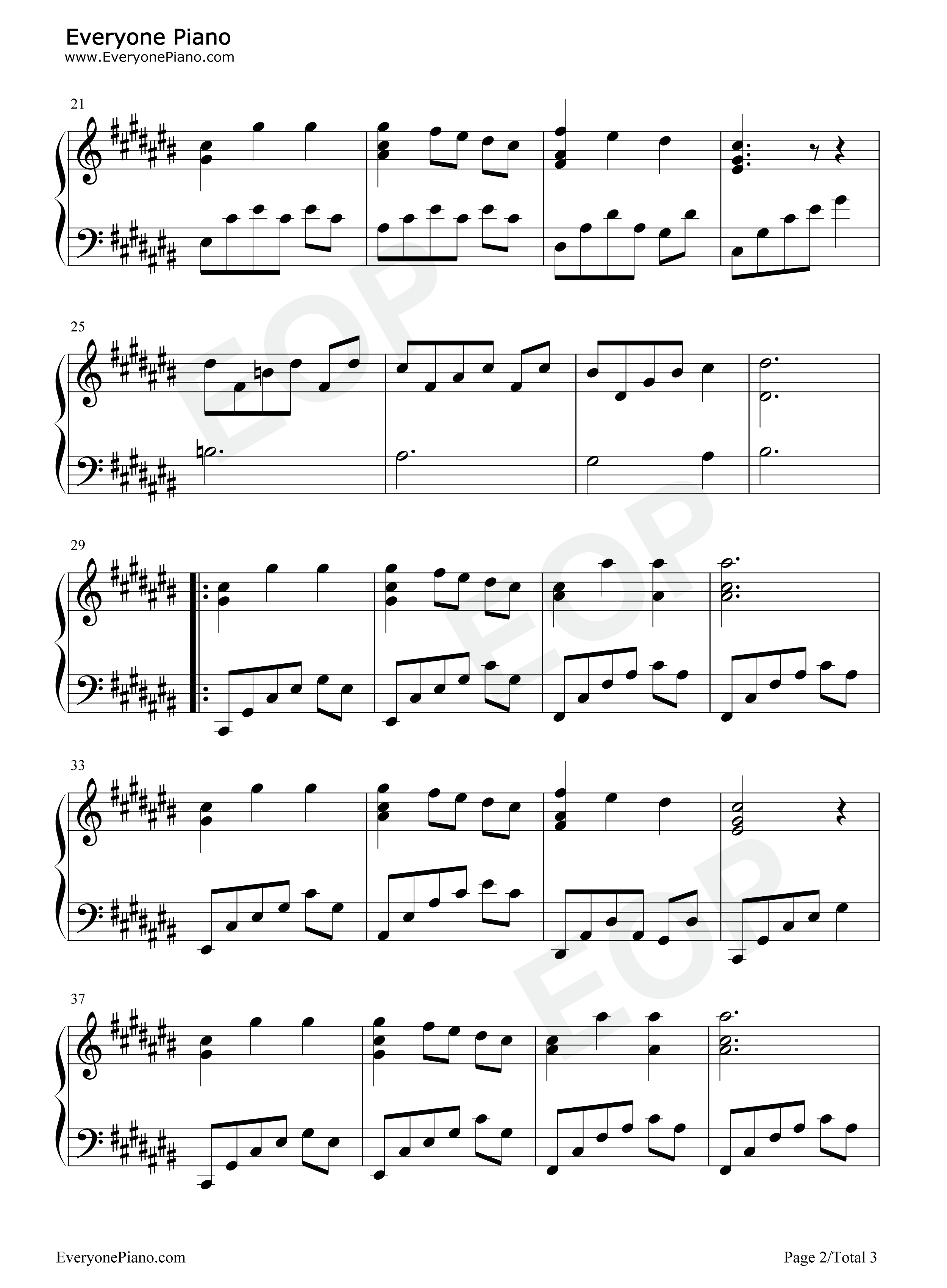 Lavenders Blue-英国民谣五线谱预览2