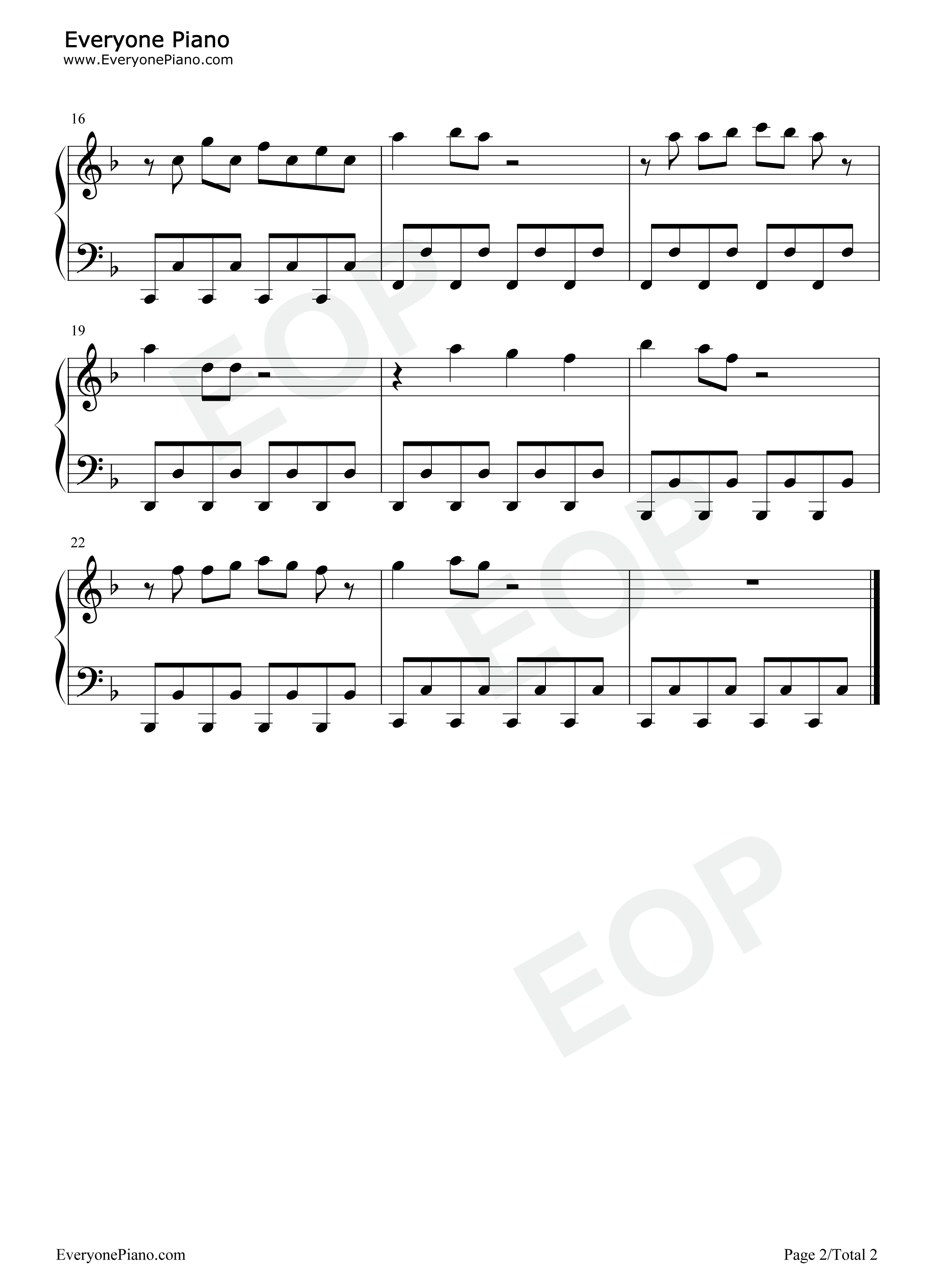 Enola Gay-Orchestral Manoeuvres in the Dark五线谱预览2
